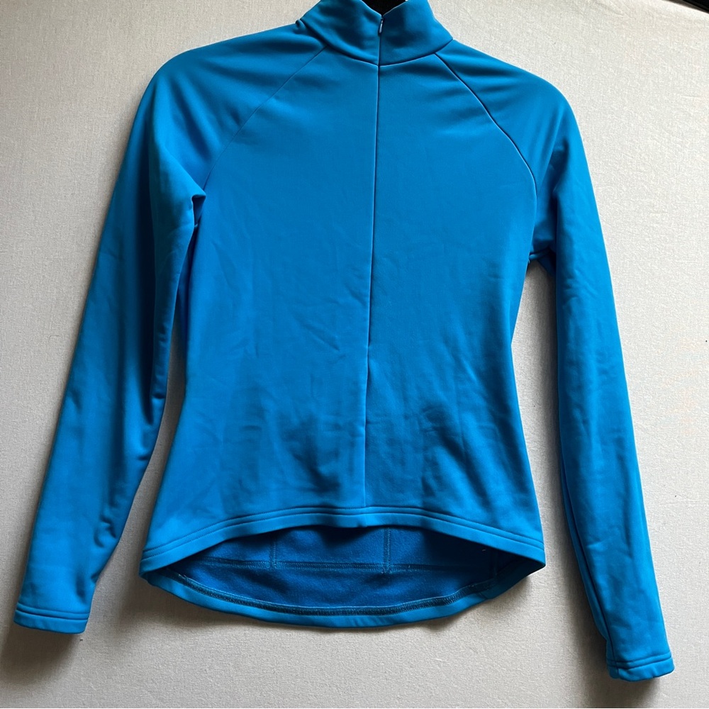 MEC Women's Blue Fleece-Lined Cycling Jersey Jacket Size S Made in Canada - Picture 1 of 9